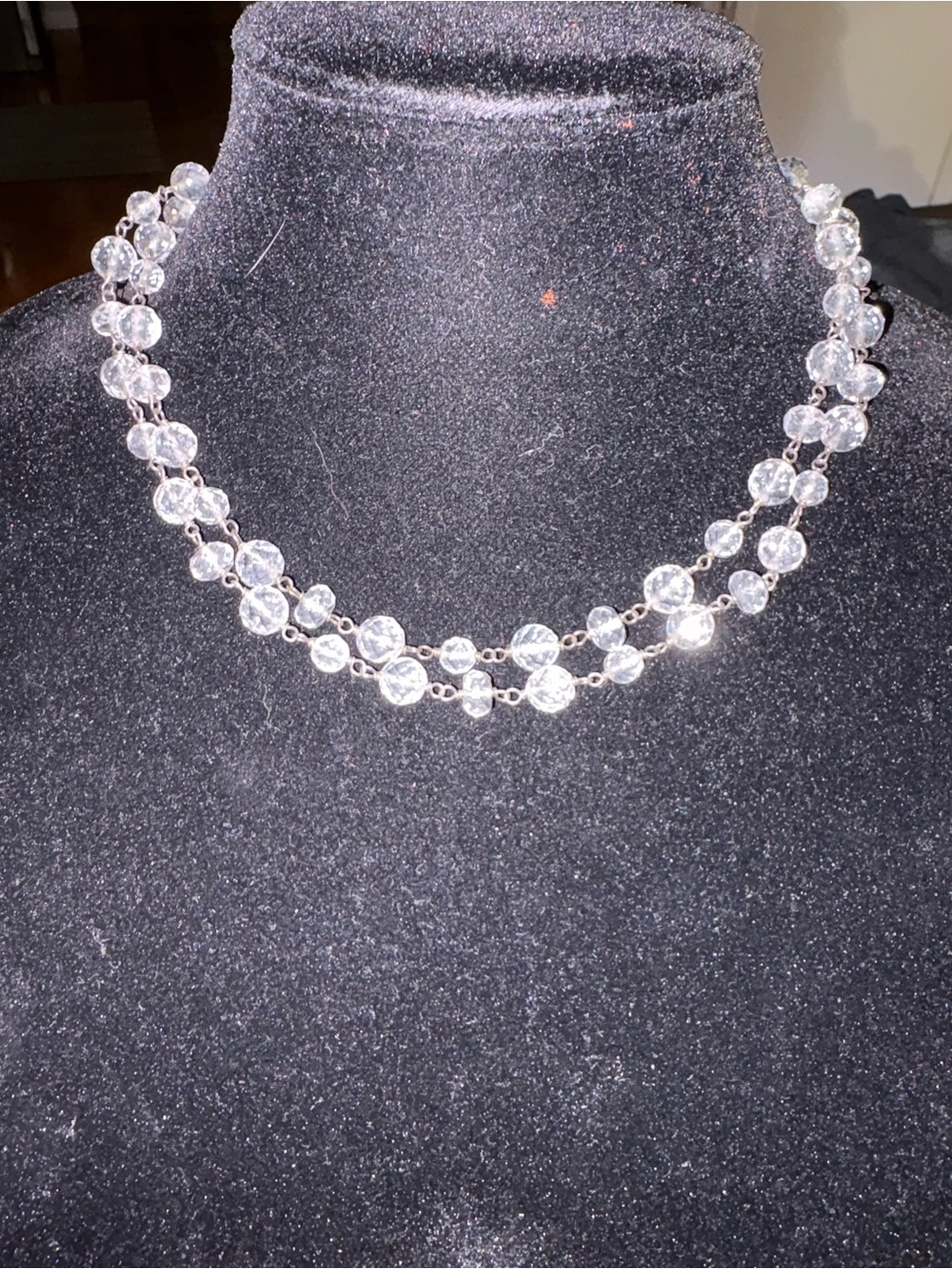 Silpada Crystal and Bead Y-Necklace - Clear and Silver - Picture 5 of 6